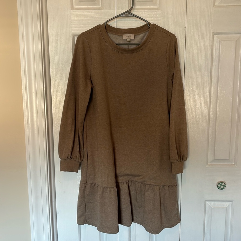 Loft sweatshirt flouncy dress